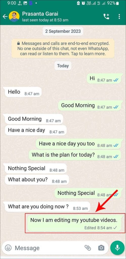 Edit WhatsApp Messages