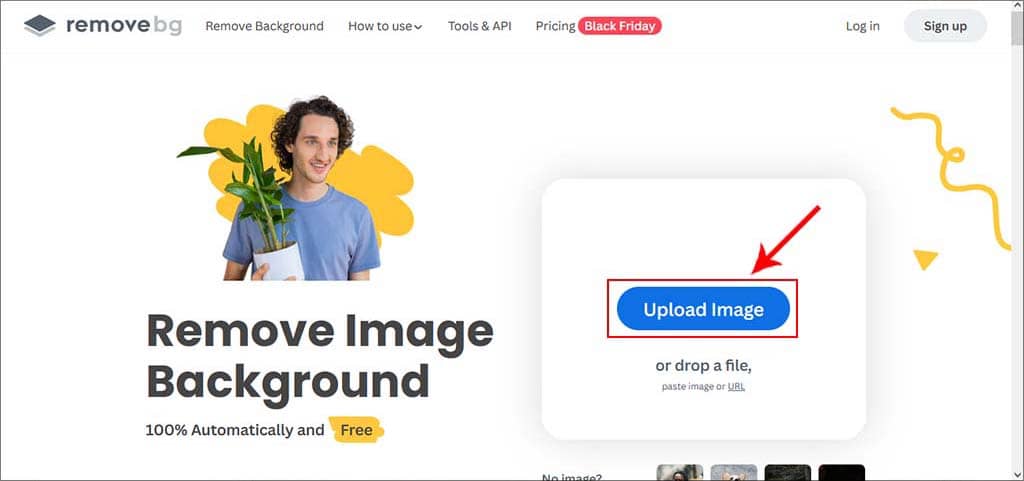 Remove Background from Image Web Browser