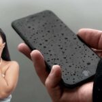 Mobile phone gets wet in the rain